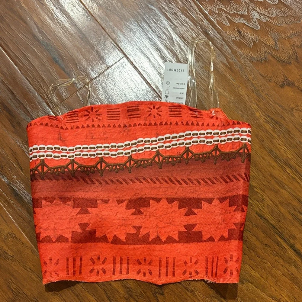 Disneys Moana Costume Red and Orange Two-Piece Skirt Set 4-6x